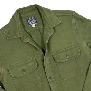 J. Crew Sportsmans Button Down Shirt Jacket Cotton Blend Olive Green Workwear XS